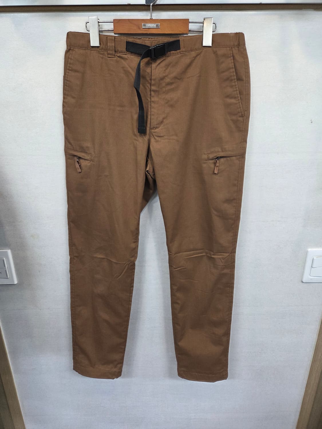 유니클로 벨티드 방풍 안감기모 팬츠 m 상품이미지1