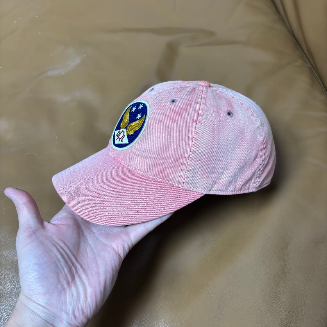 RRL 더블알엘 랄프로렌 폴로 6패널 볼캡 모자 워시드 레드 상품이미지4