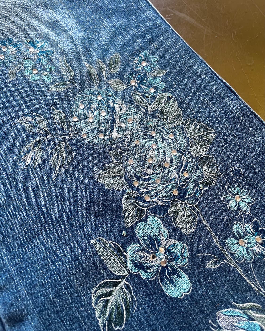 Jpn Vintage Floral Cubic Flare Jeans 상품이미지7