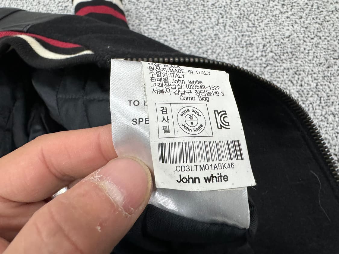 LES HOMME 레스옴므 자수 레더 바시티 상품이미지6