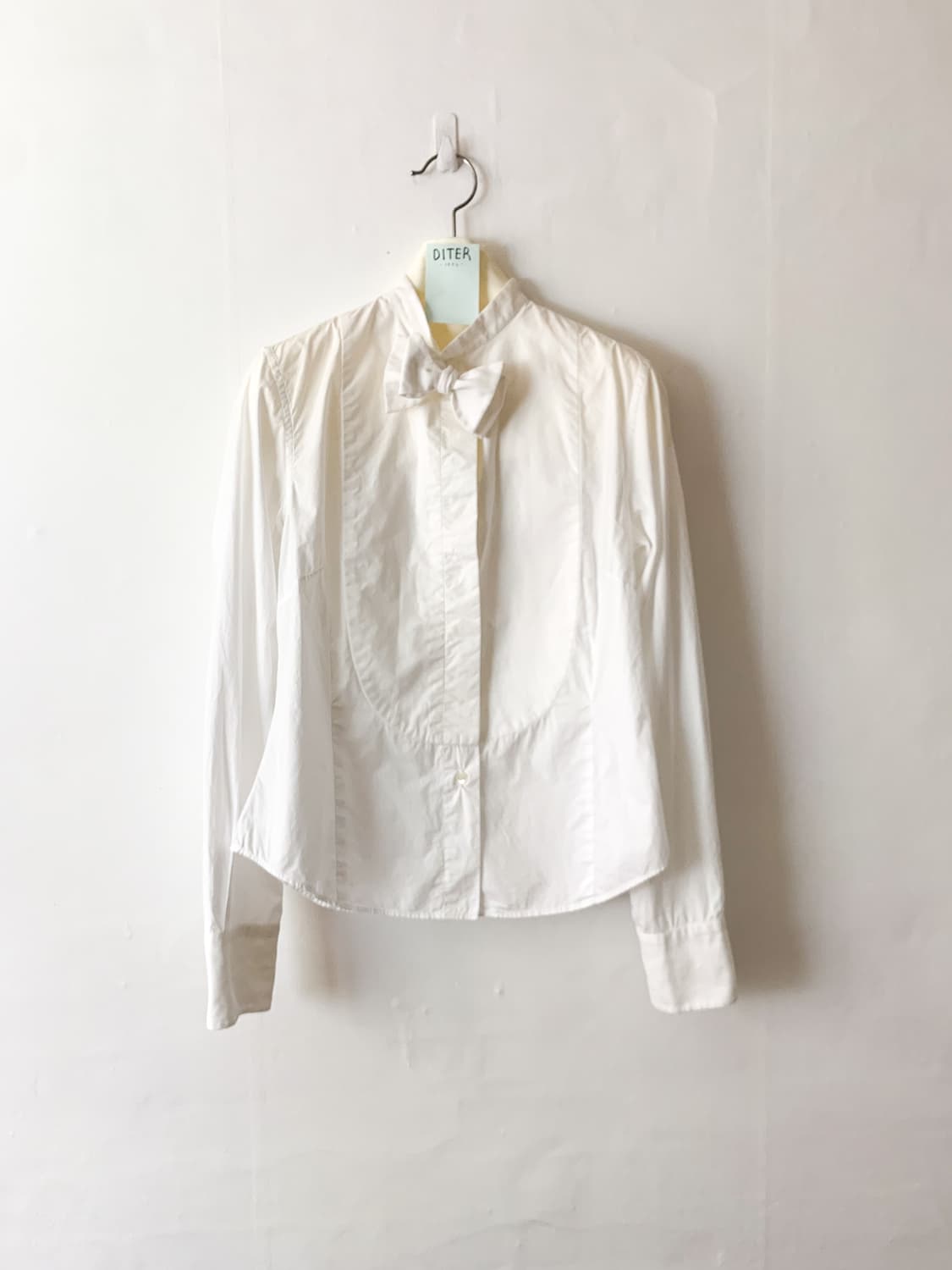 폴스미스 Paul Smith Women 화이트 턱시도 보우타이 셔츠 블라 상품이미지3