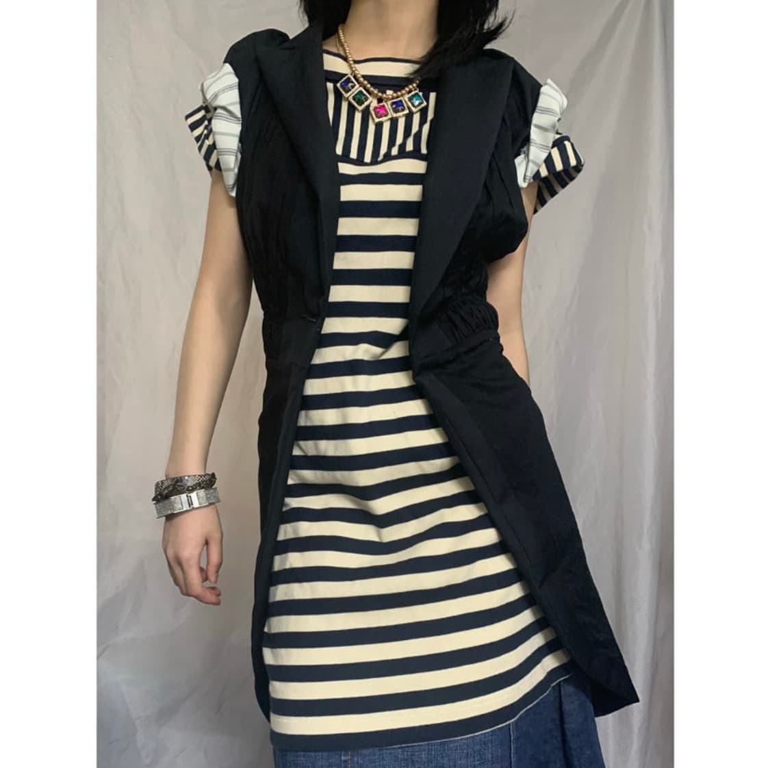 junya watanabe 블랙 퍼프소매 자켓 상품이미지3