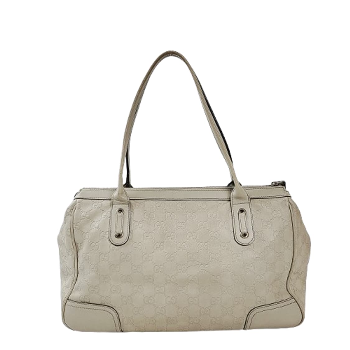 정품 구찌 177052 베이지 레더 GG 시마 핸드백 상품이미지1