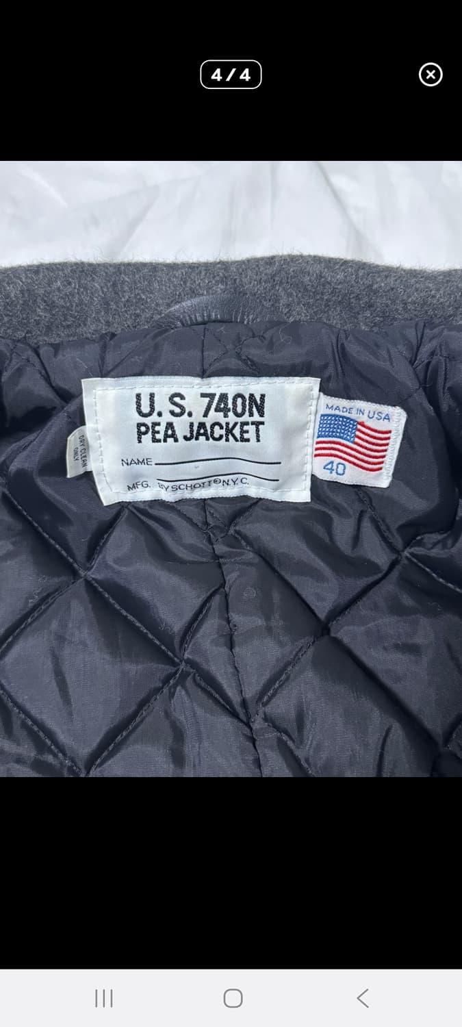 (세탁완료) schott 울 피코트, USA 상품이미지4