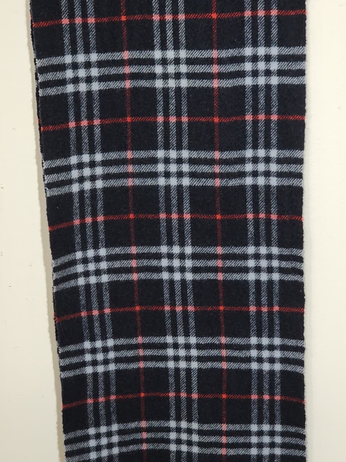 (정품) 버버리 목도리 체크 머플러 네이비 램스울 영국판  상품이미지3