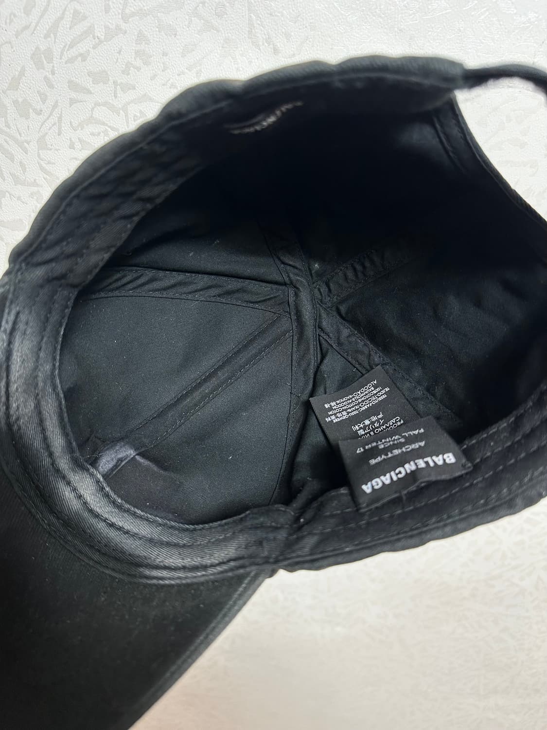 발렌시아가 로고 블랙 볼캡 상품이미지4