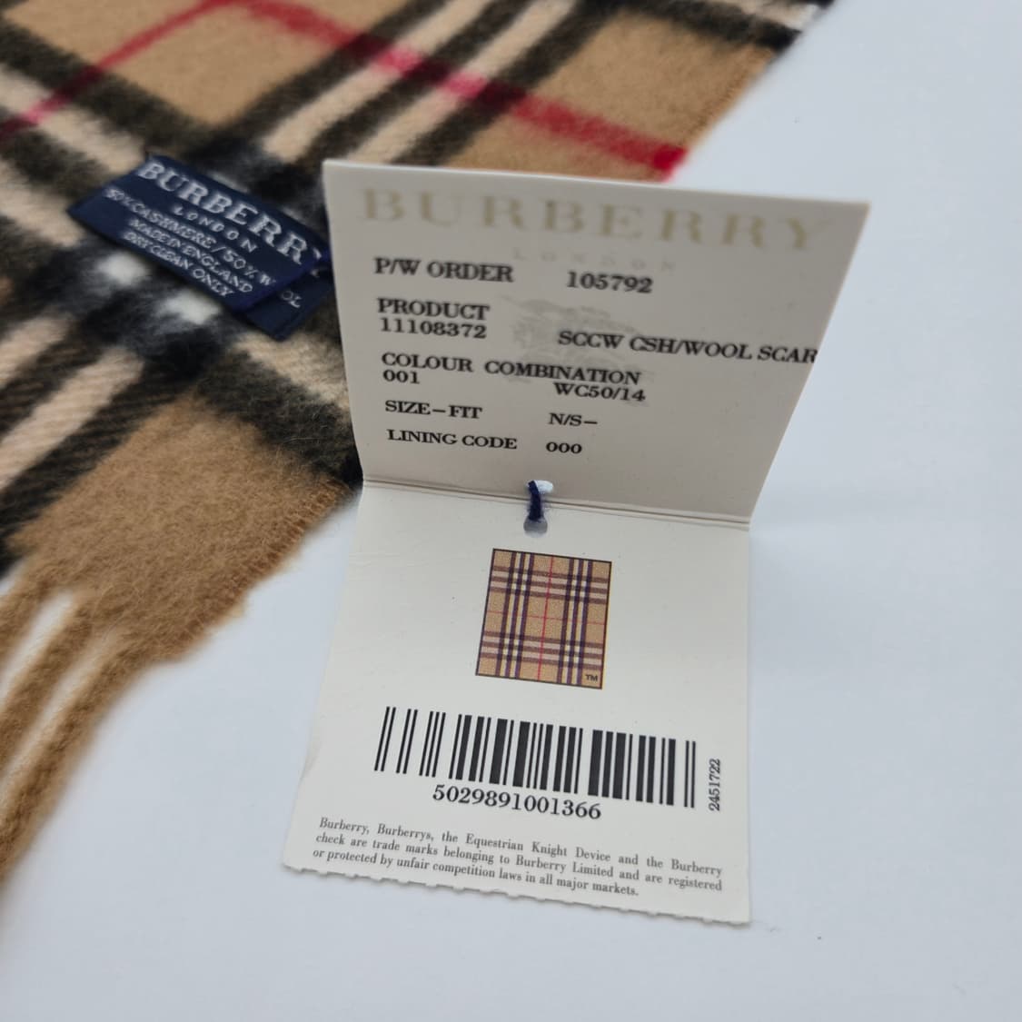 BURBERRY 버버리 런던 목도리 머플러 JBFS10751-85-01 상품이미지5