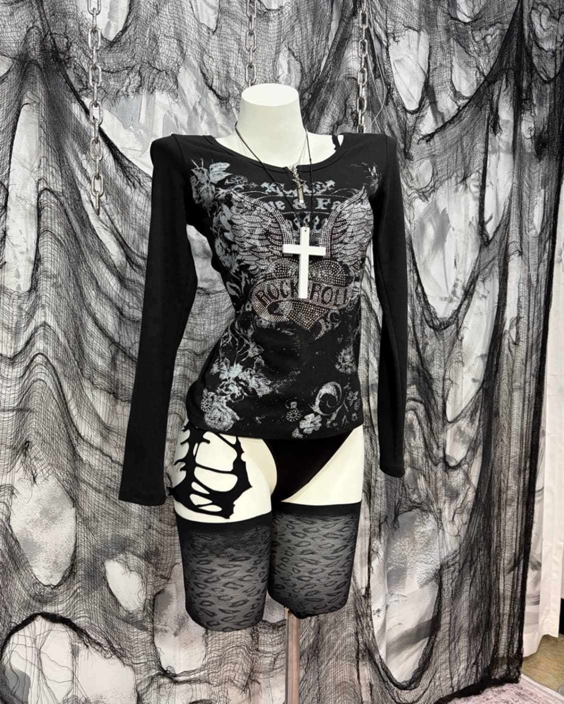 punk rock&roll cubic long sleeve 상품이미지2