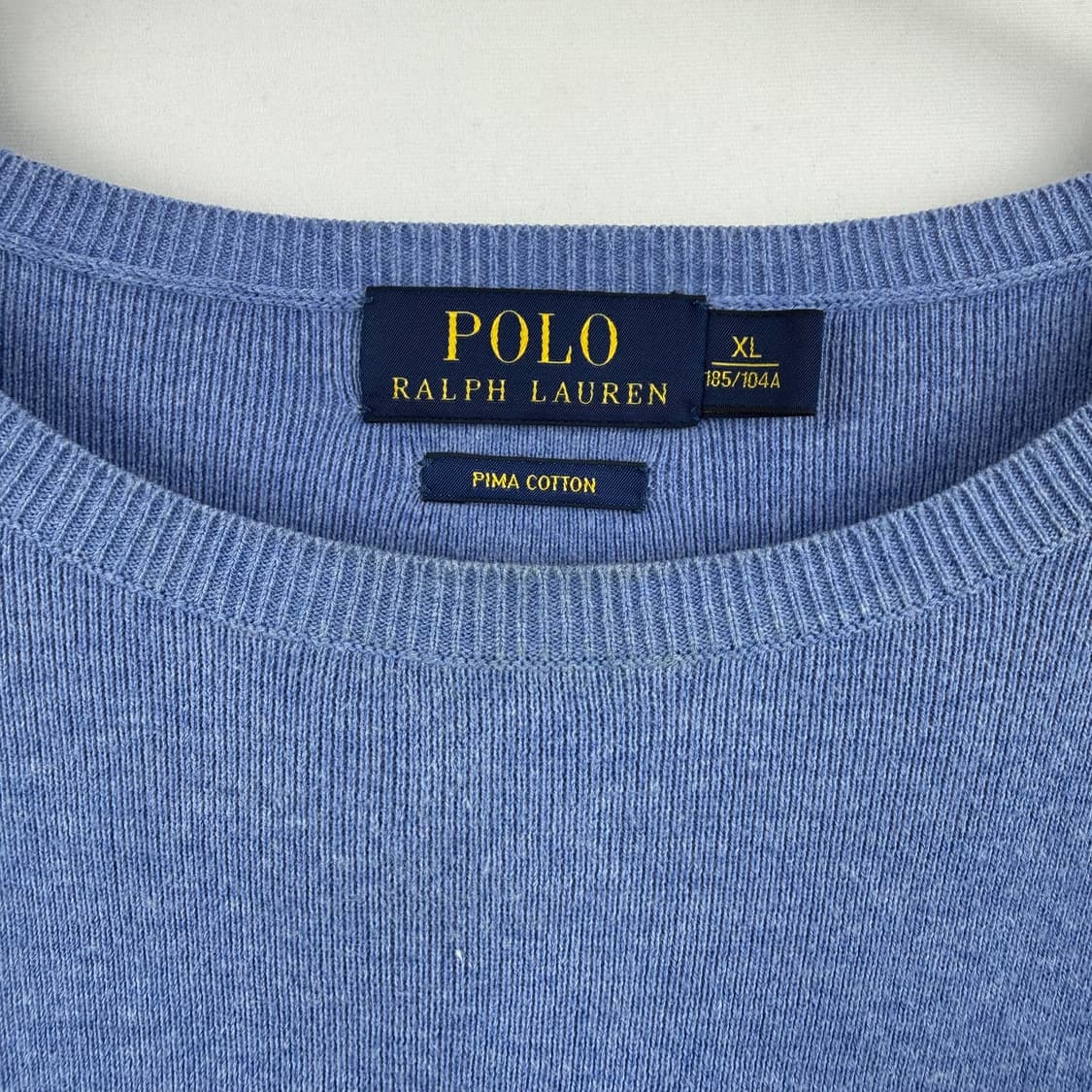 (XL) 폴로 랄프로렌 피마코튼 라운드 니트 스카이블루 상품이미지3