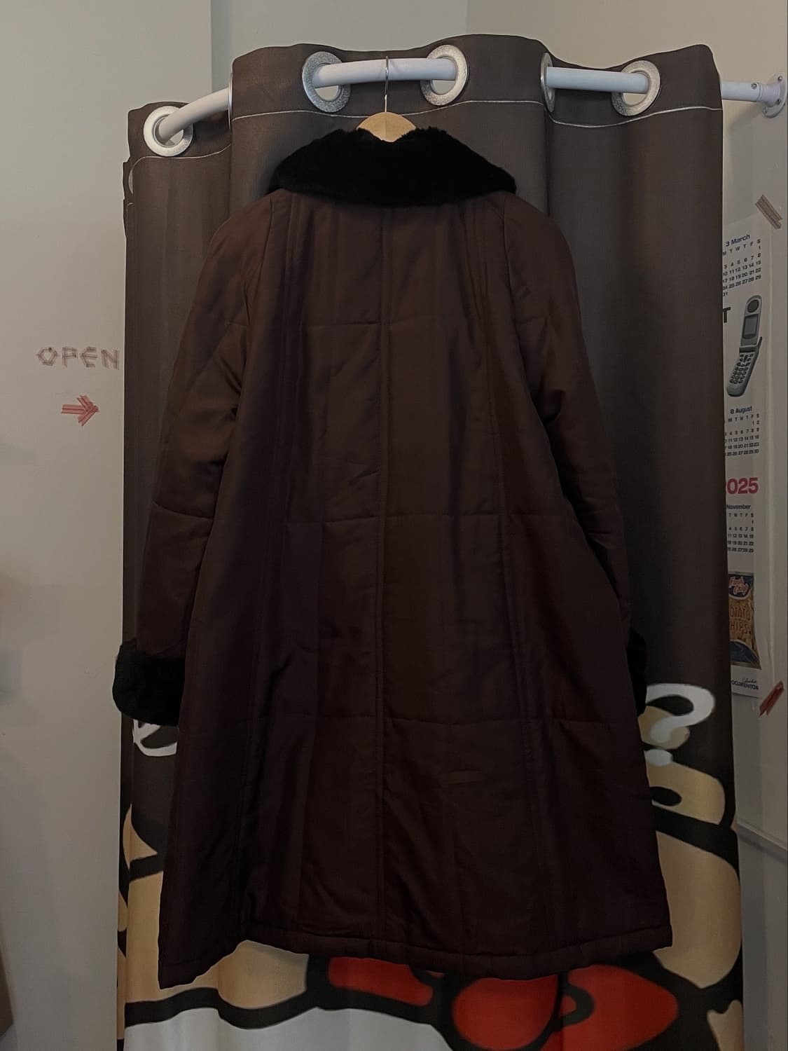 카라 퍼 롱패딩 코트 [무배] 상품이미지5