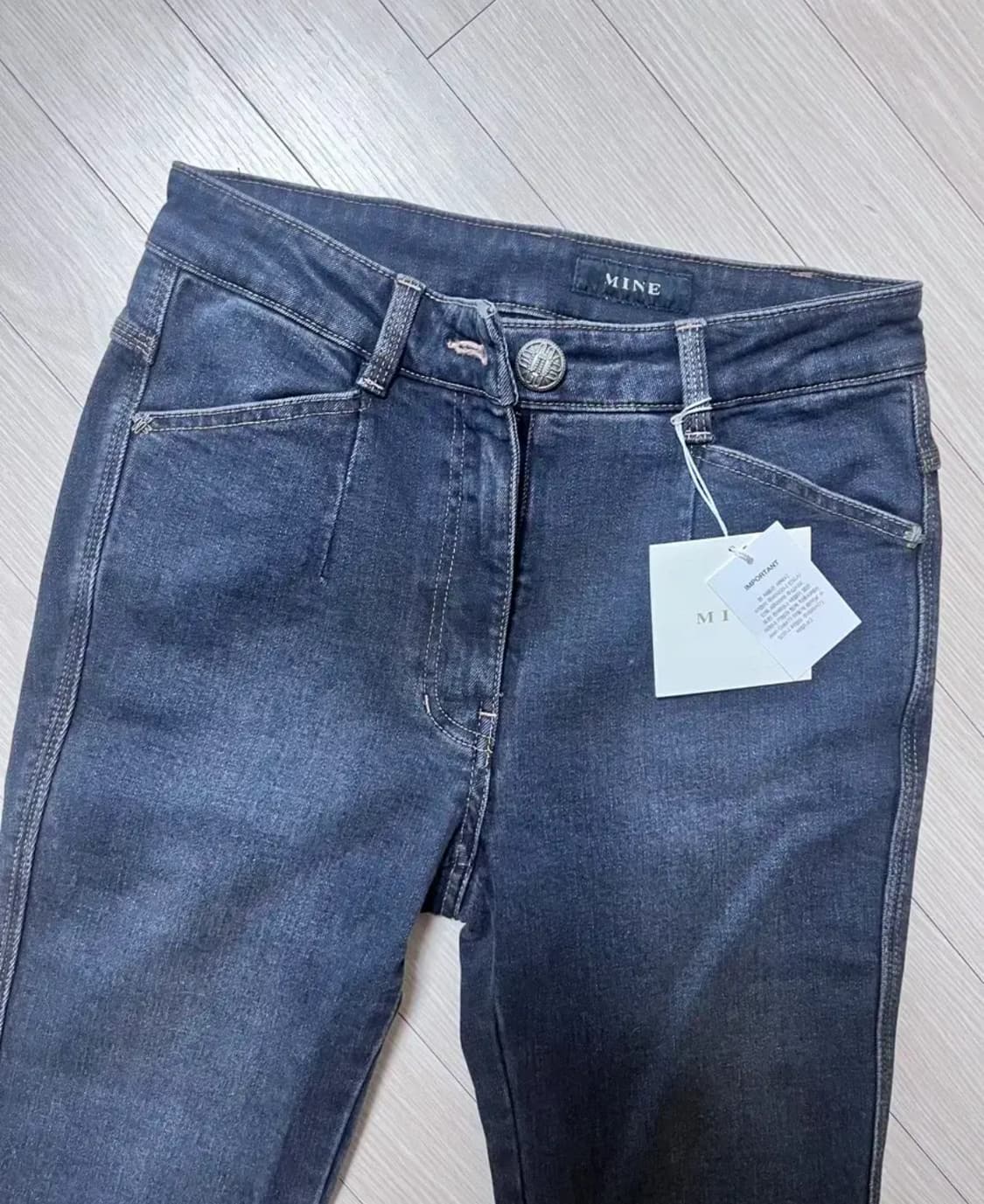 마른 55 텍달린 새상품 마인 기모 부츠컷 데님 청바지 슬랙스 타임 랑방 상품이미지7