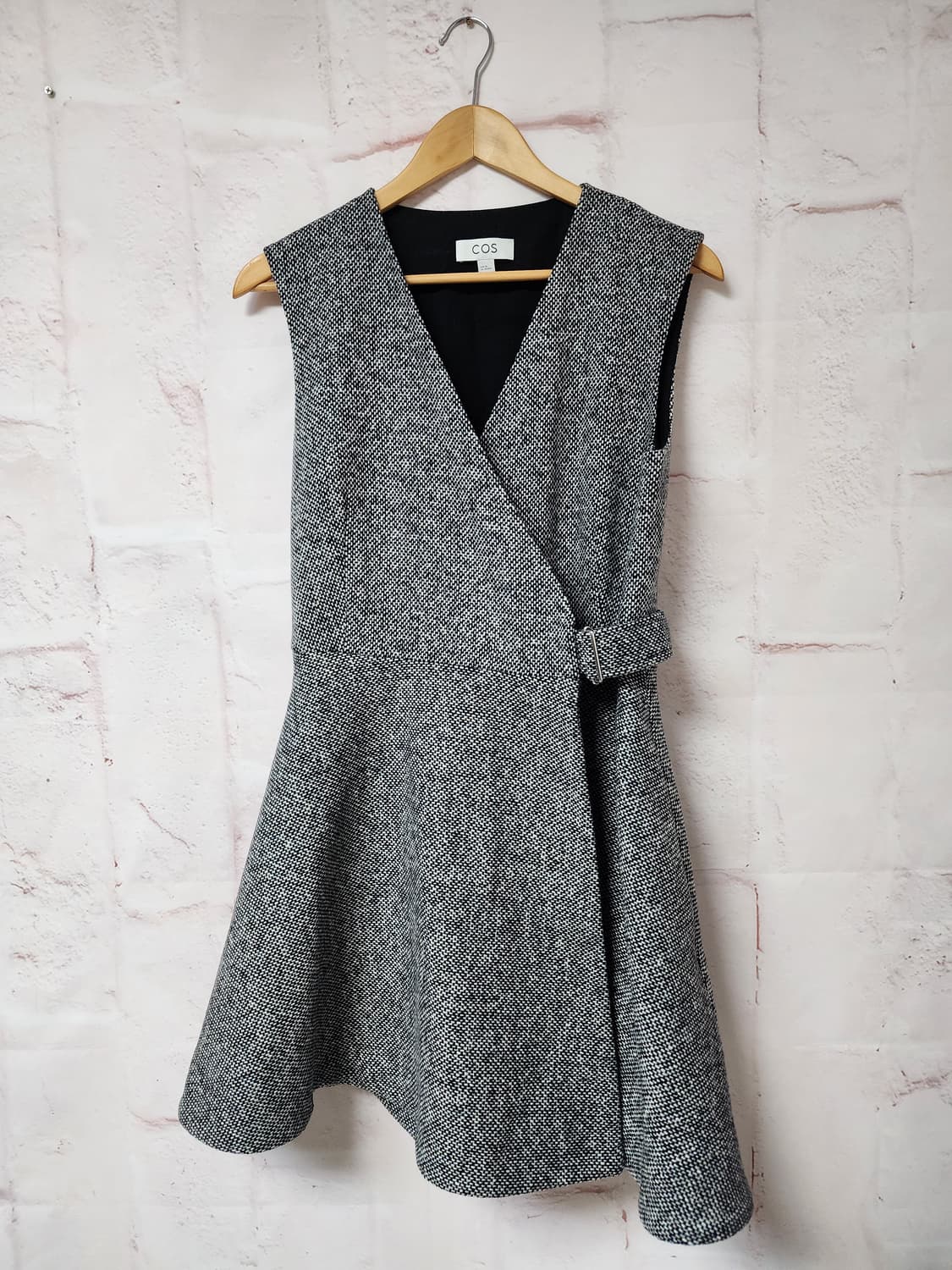 cos 트위드 미니랩 스타일 플레어 미디 원피스 상품이미지1