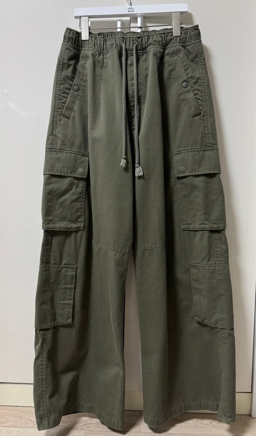 4) 폴리테루 사이드 카고 파자마 올리브 상품이미지2