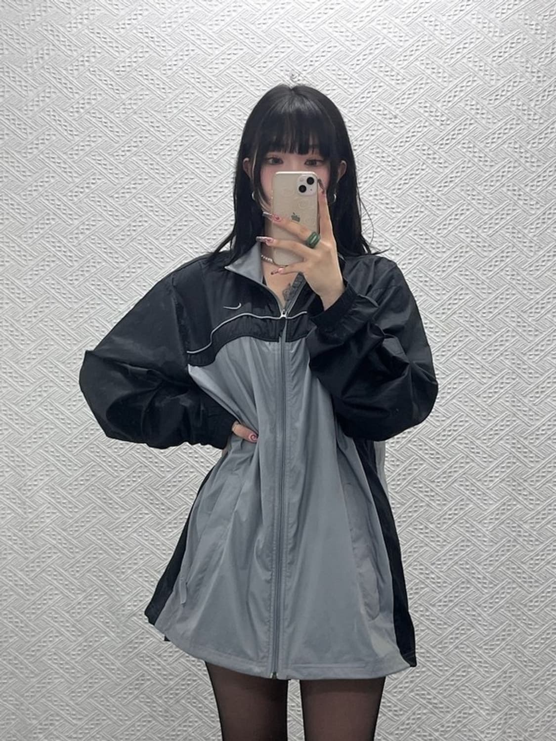 나이키 스포티 올드스쿨 레트로 배색 바람막이 자켓 XXL C11660 상품이미지1