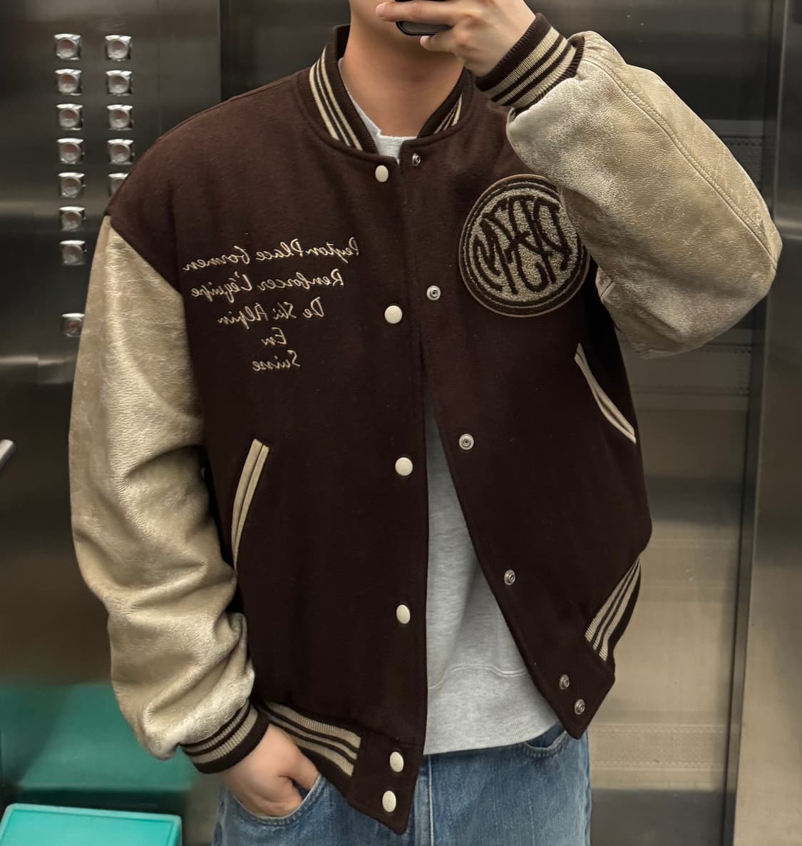 80s PEYTON PLACE FOR MEN 바시티 자켓 상품이미지1