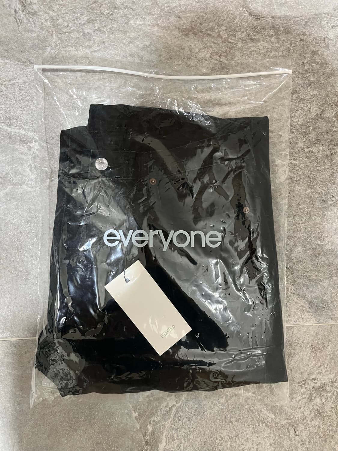 에브리원 x 아프레쎄 Baggy Denim Pants (BLACK) 상품이미지7