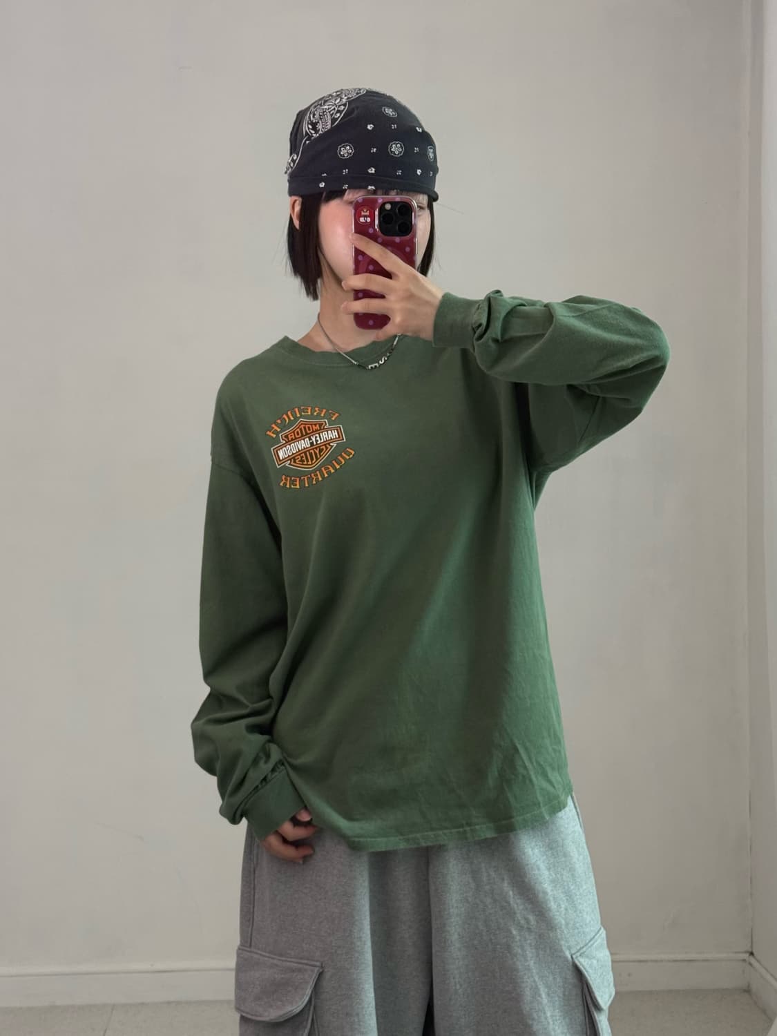 할리데이비슨 그린 롱슬리브 상품이미지1