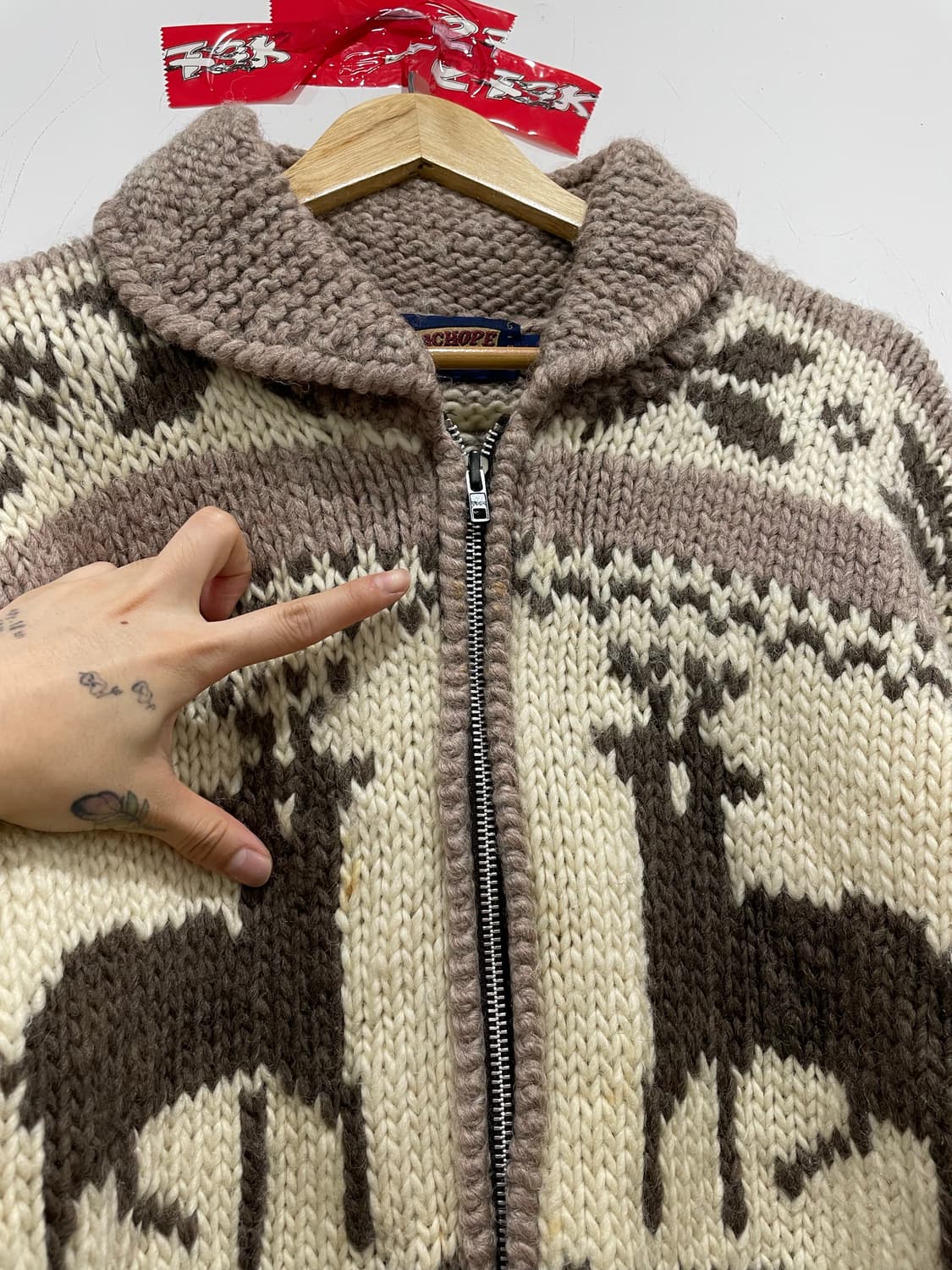 (빈티지)90‘s MACHOPE 맥호프 울 숄카라 코위찬 상품이미지9