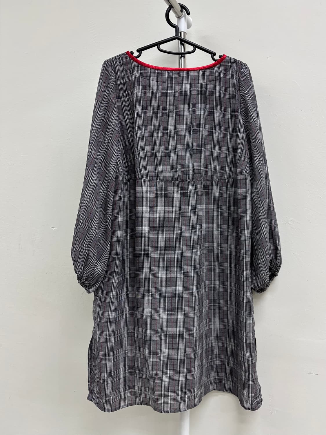 빈티지 그레이 체크 원피스 상품이미지8