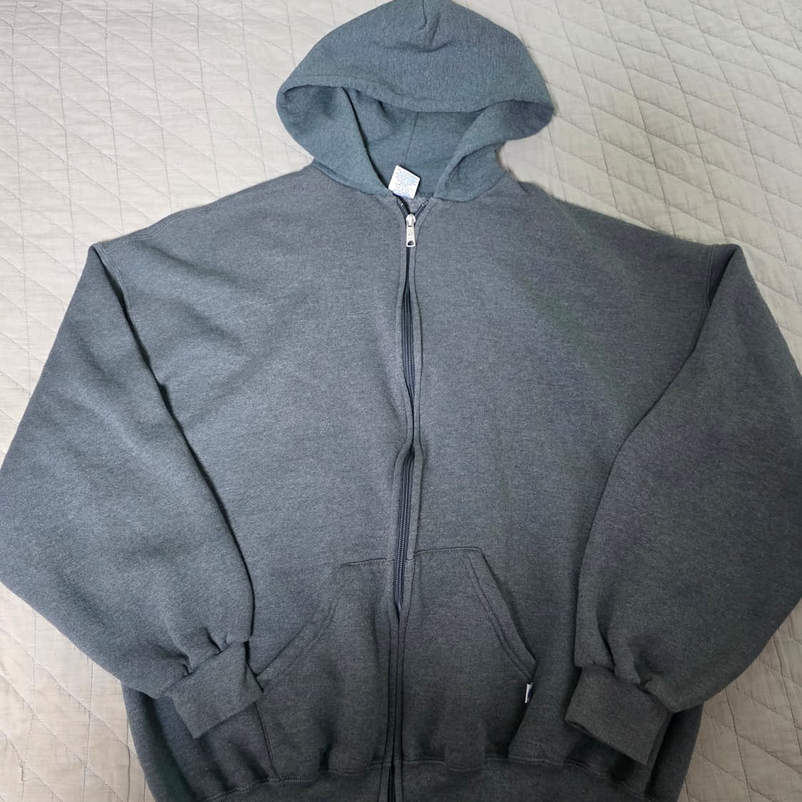 [XXL] 90s 빈티지 러셀 애슬레틱 후드집업 투톤 블루/다크 그레이 상품이미지1