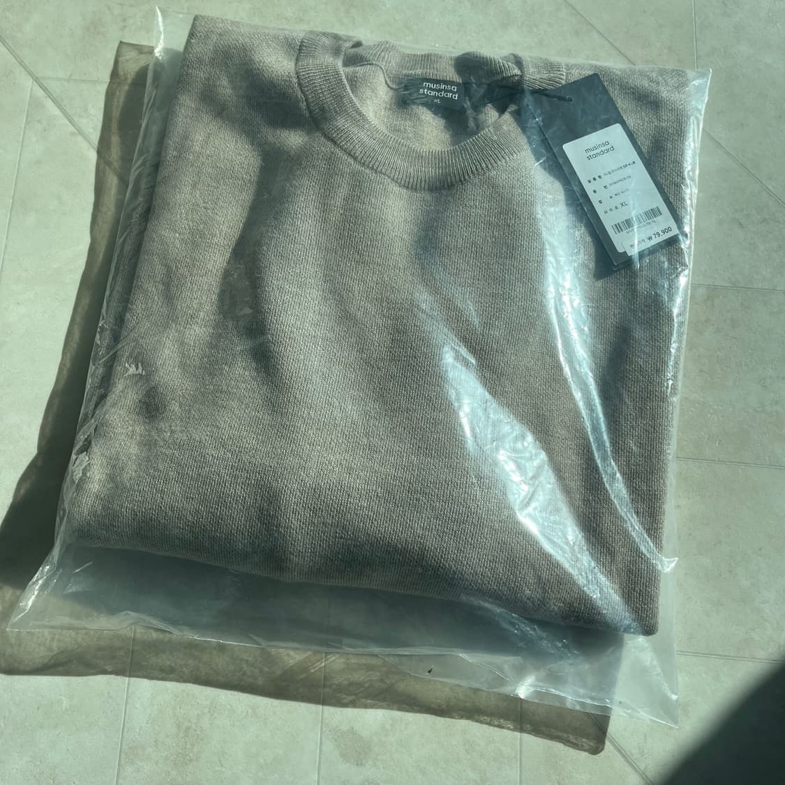 새상품(XL)무신사스탠다드 미니멀 오버사이즈 크루넥 니트 상품이미지2