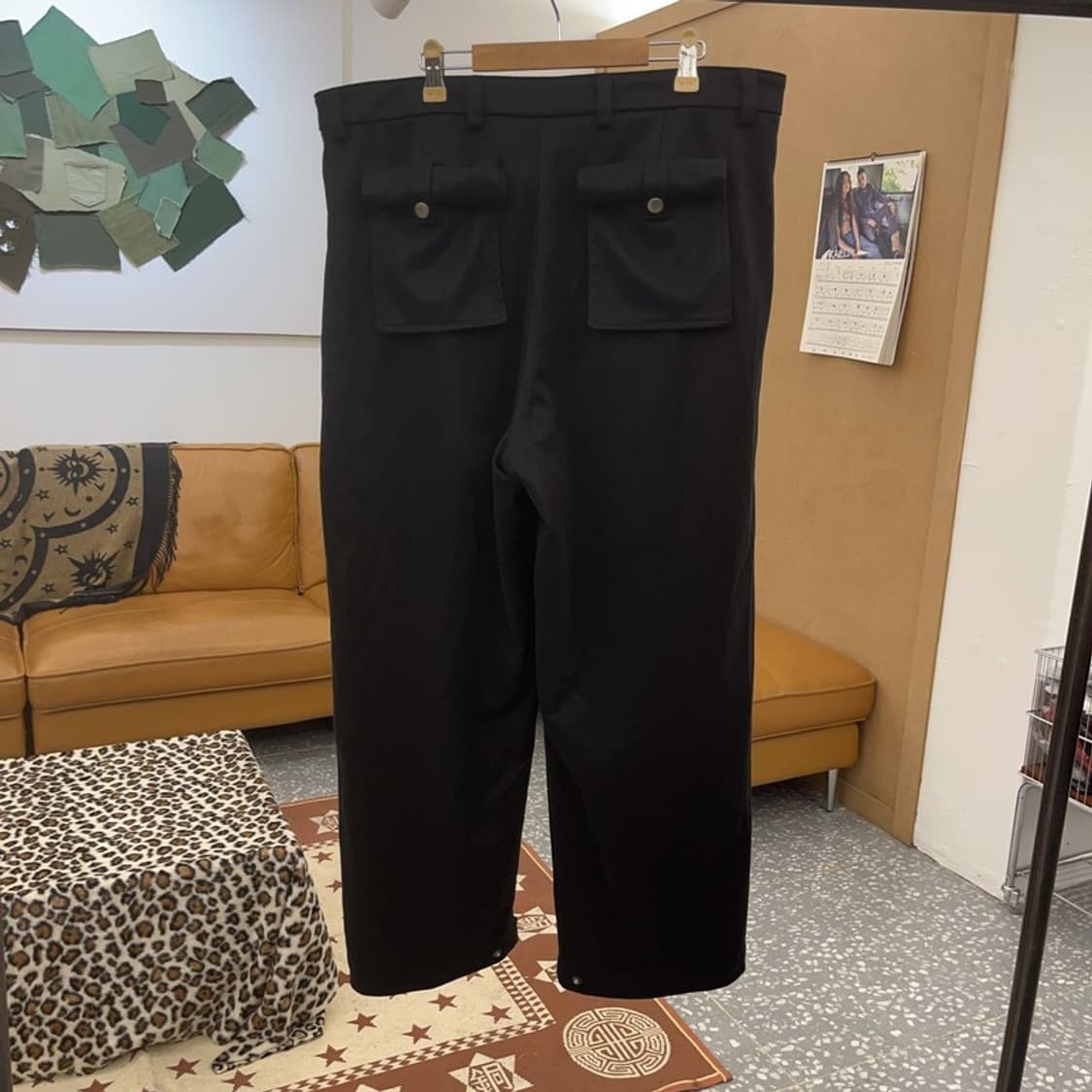 노매뉴얼 핀턱 롤포켓 와이드 슬랙스 팬츠 L C09287 상품이미지4