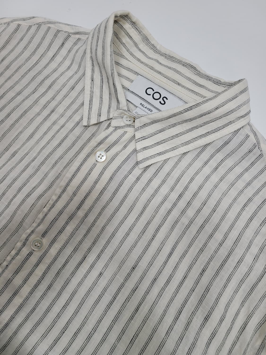 COS 코스 린넨 릴넥스드 스트라이프 셔츠 / 남 XL (추천 100)
 상품이미지4