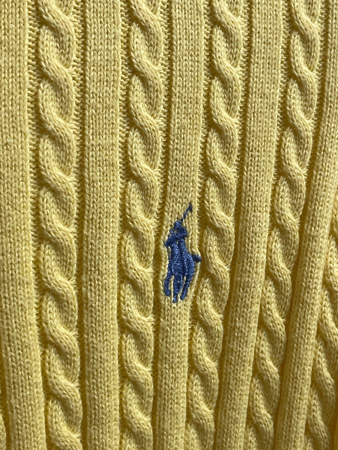 폴로 랄프로렌 옐로우 케이블 니트 가디건 상품이미지4