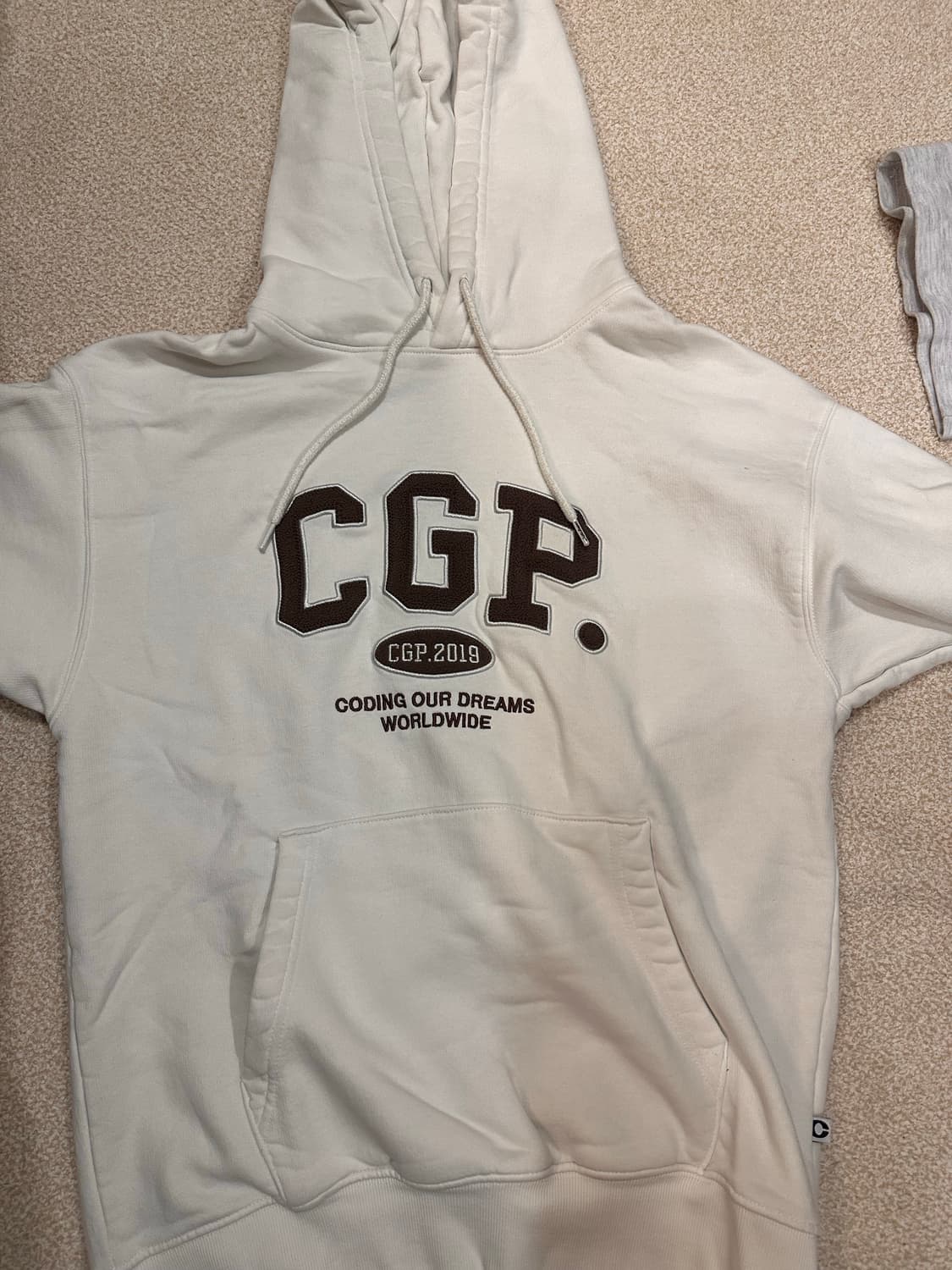 코드그래피 CGP 후드티 S 아이보리 상품이미지1