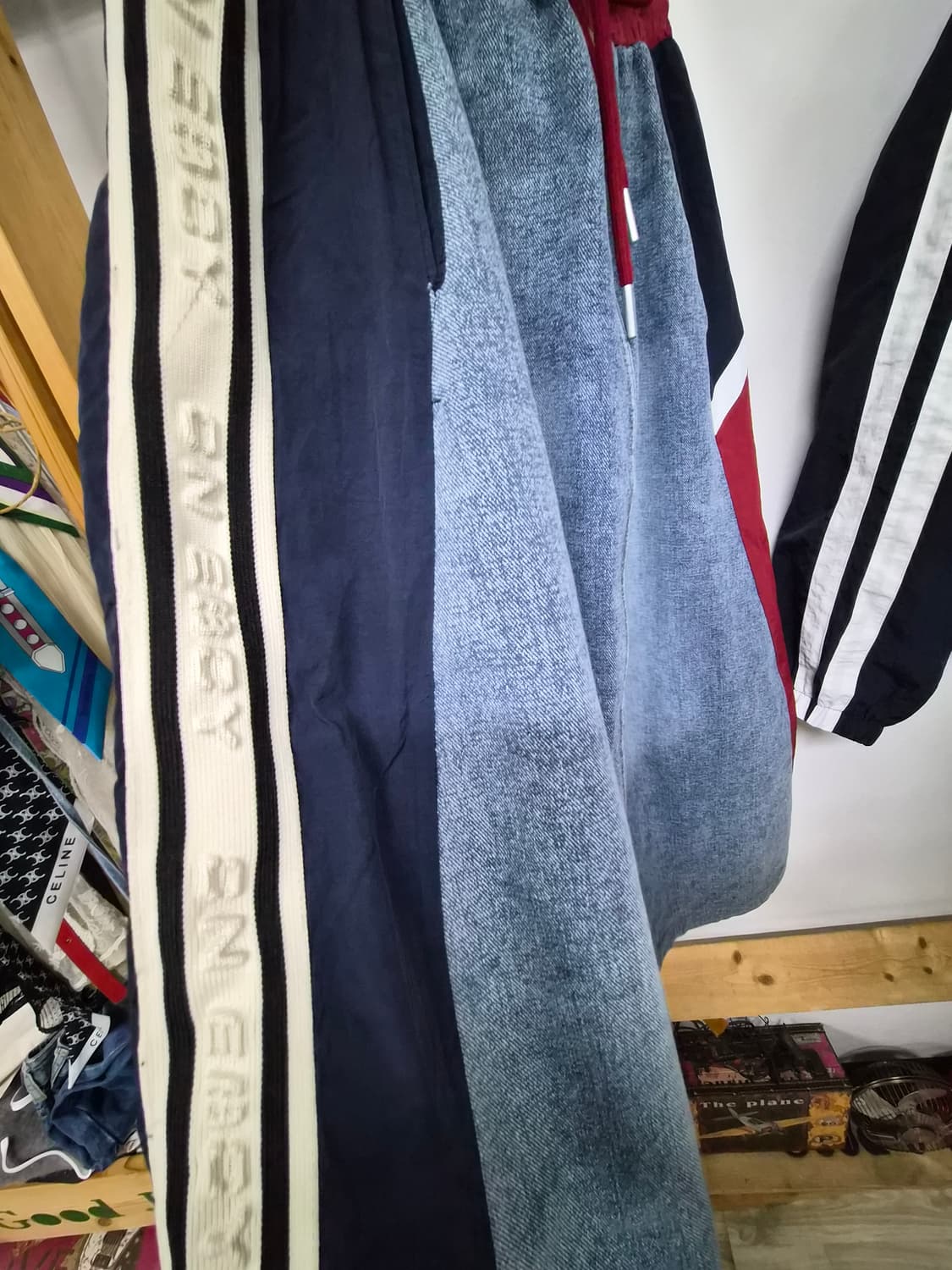 스포티 데님 배색 롱스커트.레터링 트렌치점퍼 상품이미지3