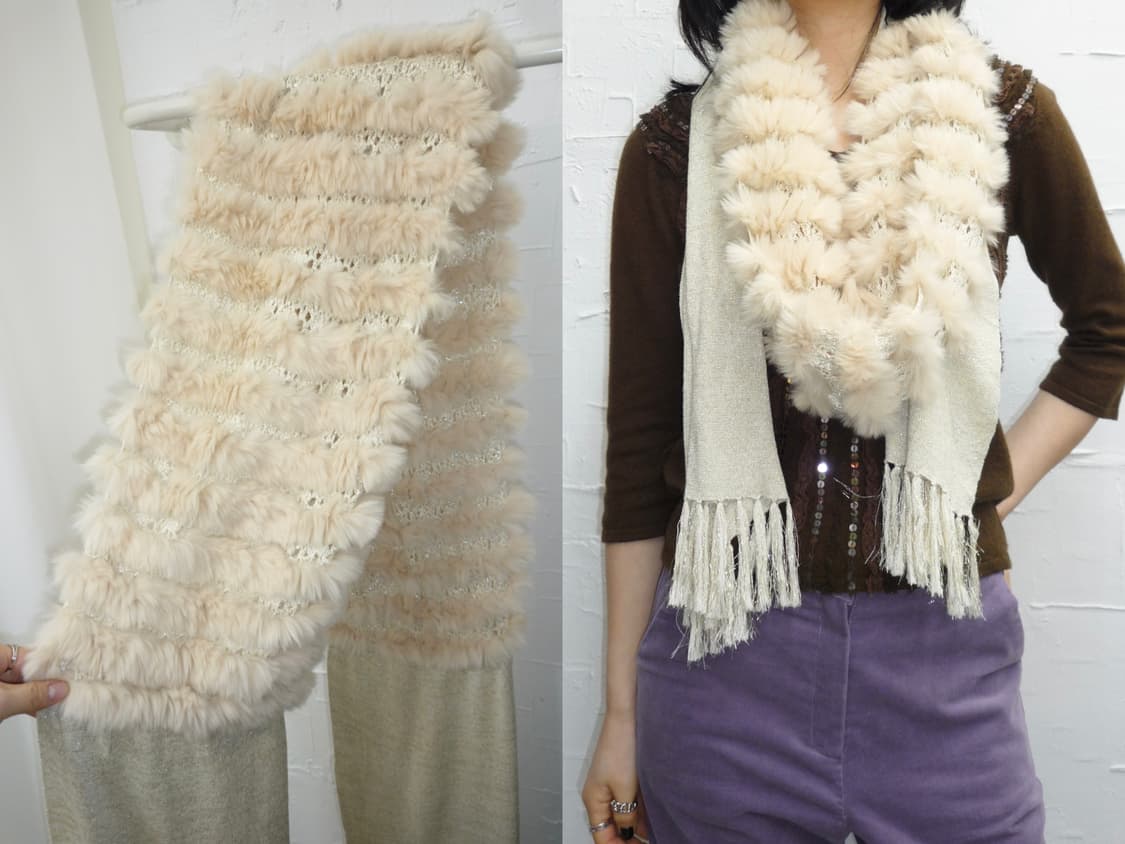Fur twinkle ivory muffler 상품이미지1