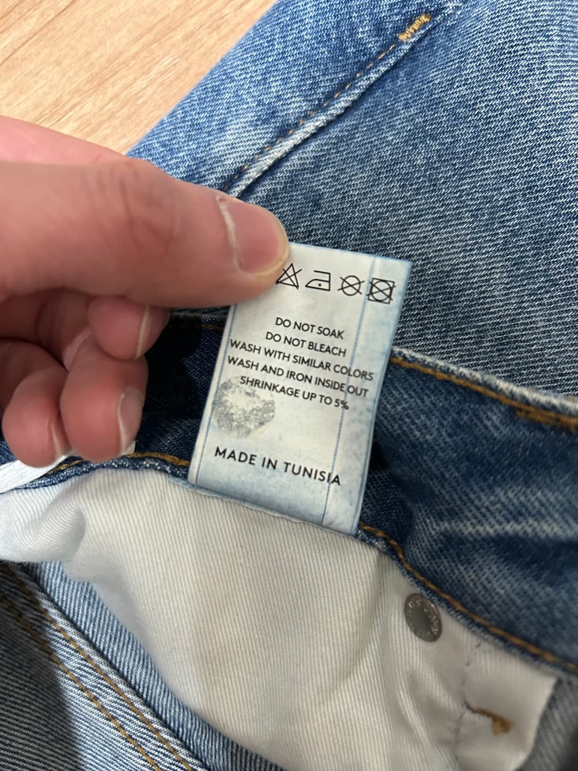 선플라워 스트레이트 트위스트 진 내츄럴 빈티지 32x30 상품이미지5