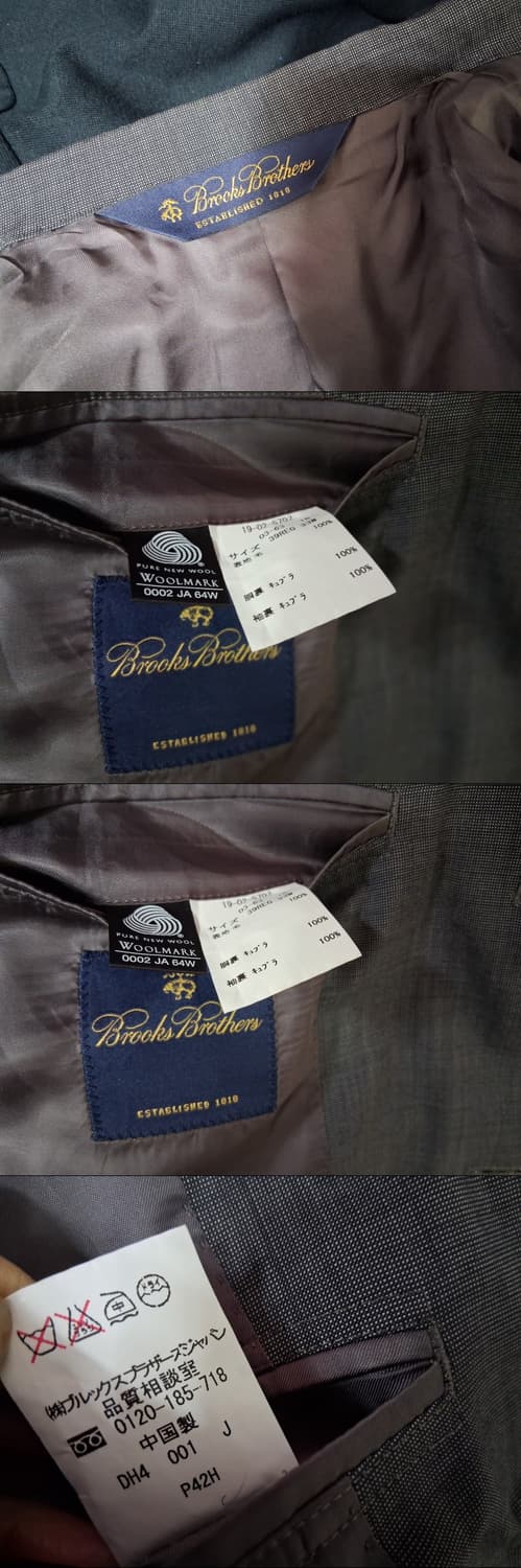 브룩스브라더스 남성 춘추정장 세트 셋업 100 34 춘추 상품이미지9