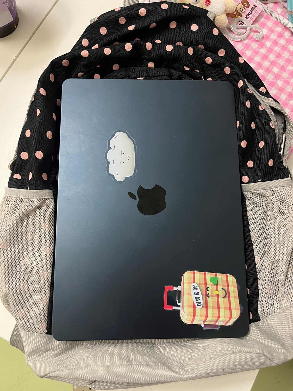 컨버스 블랙 핑크 도트 백팩 🍓 상품이미지9