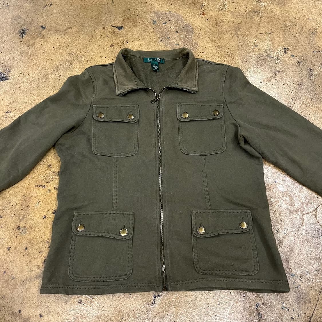 폴로 랄프로렌 다크카키 코튼 자켓 상품이미지3