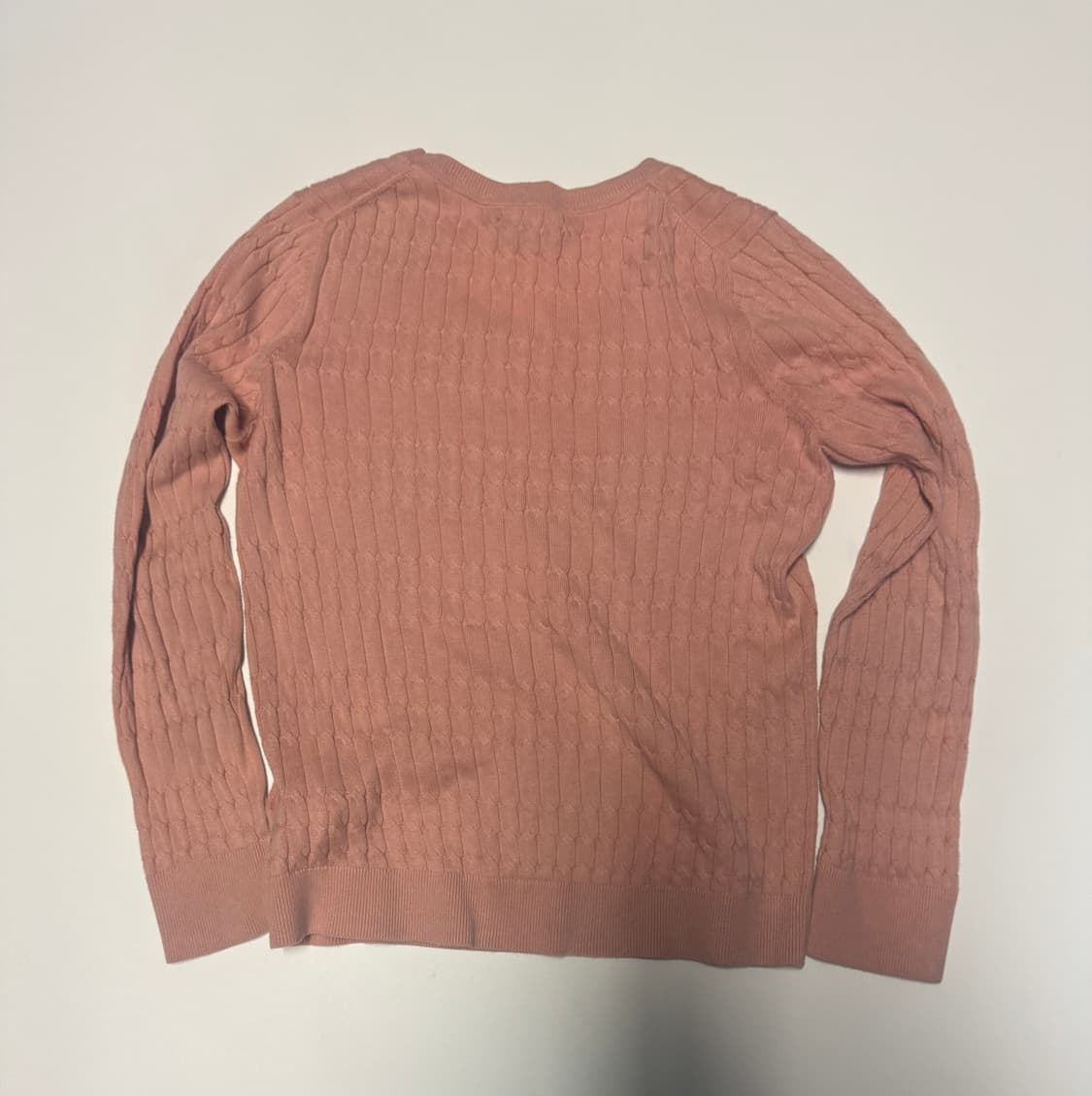 여성 타미힐피거 코튼 케이블 니트 s 로즈핑크 상품이미지2