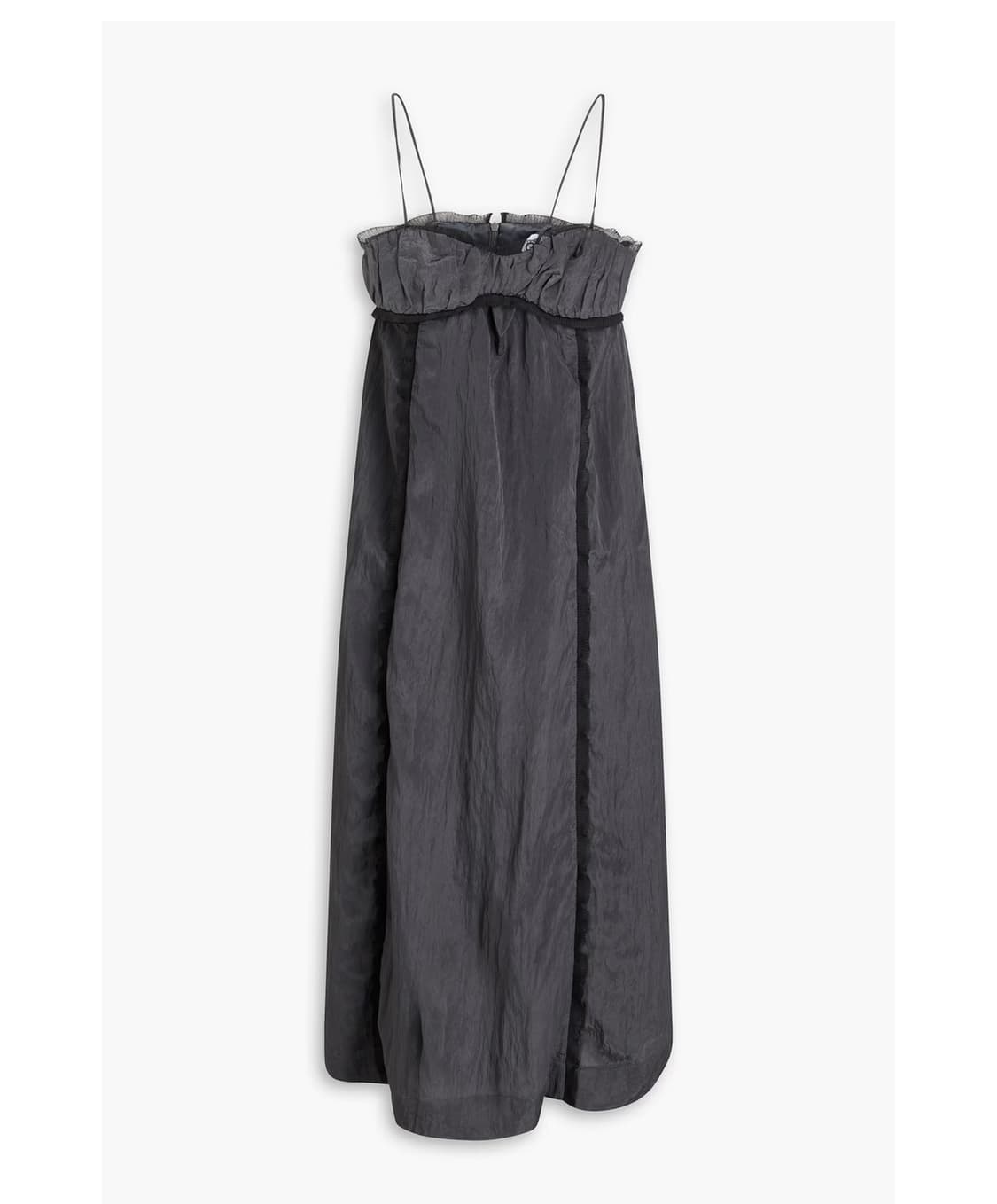 Ganni Crinkled satin midi dress 상품이미지1