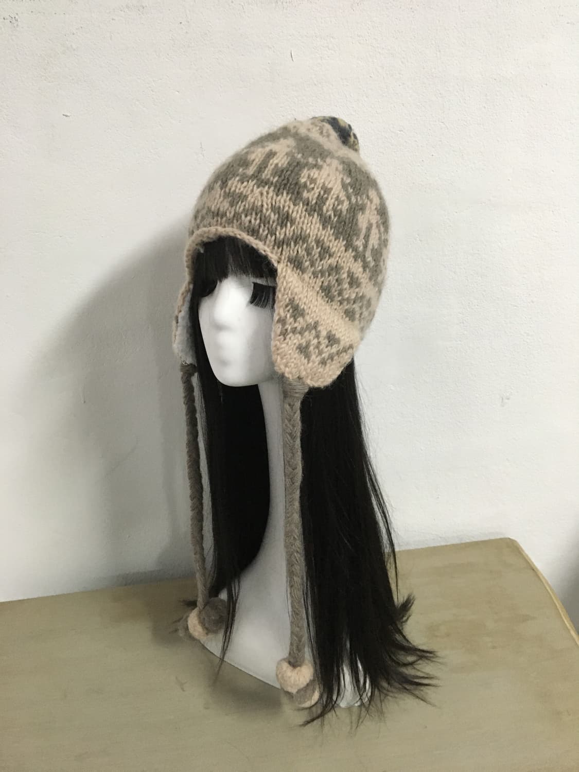  pom pom nordic pattern knit beanie 상품이미지2