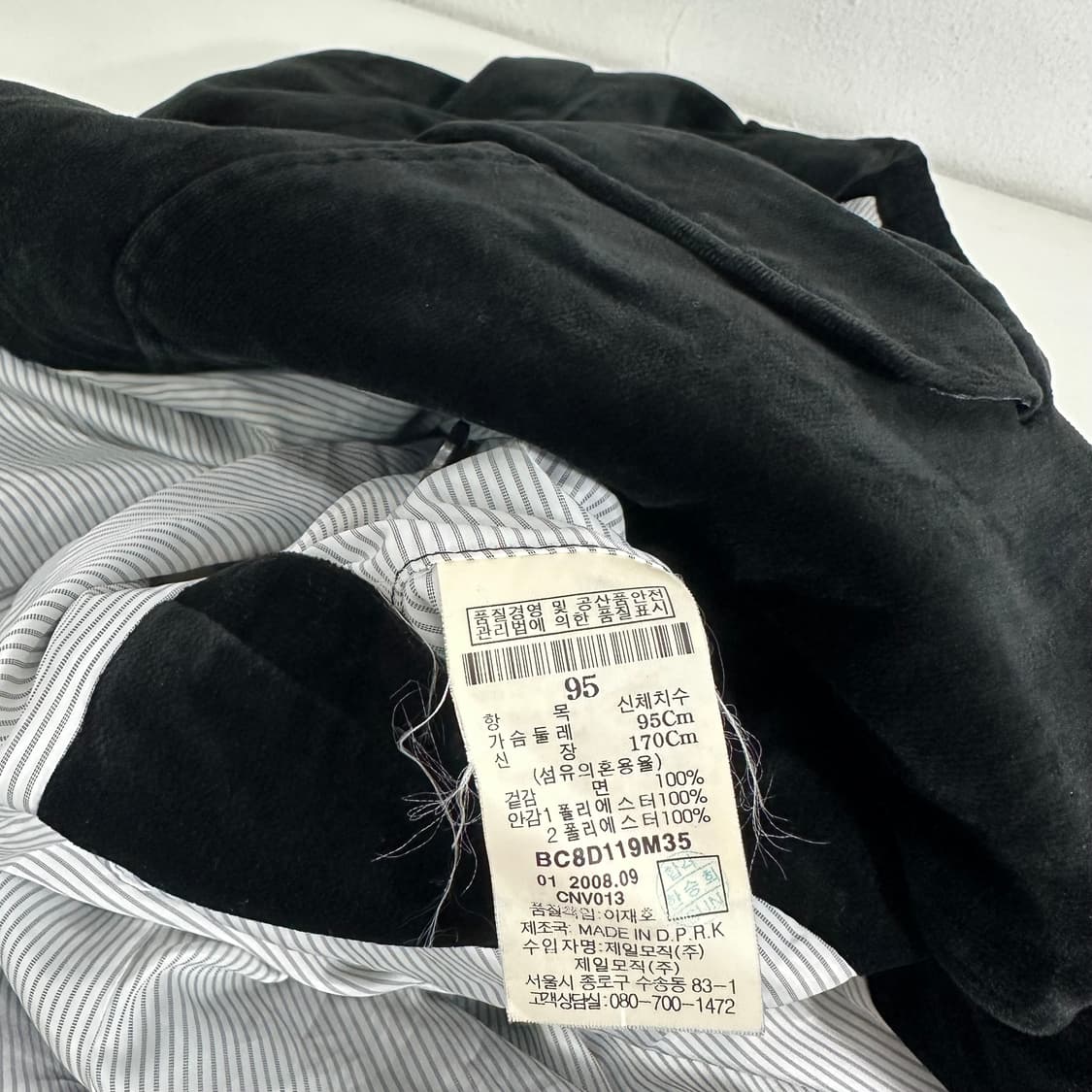 95 빈폴 블랙 유광 벨벳 블레이저 상품이미지7