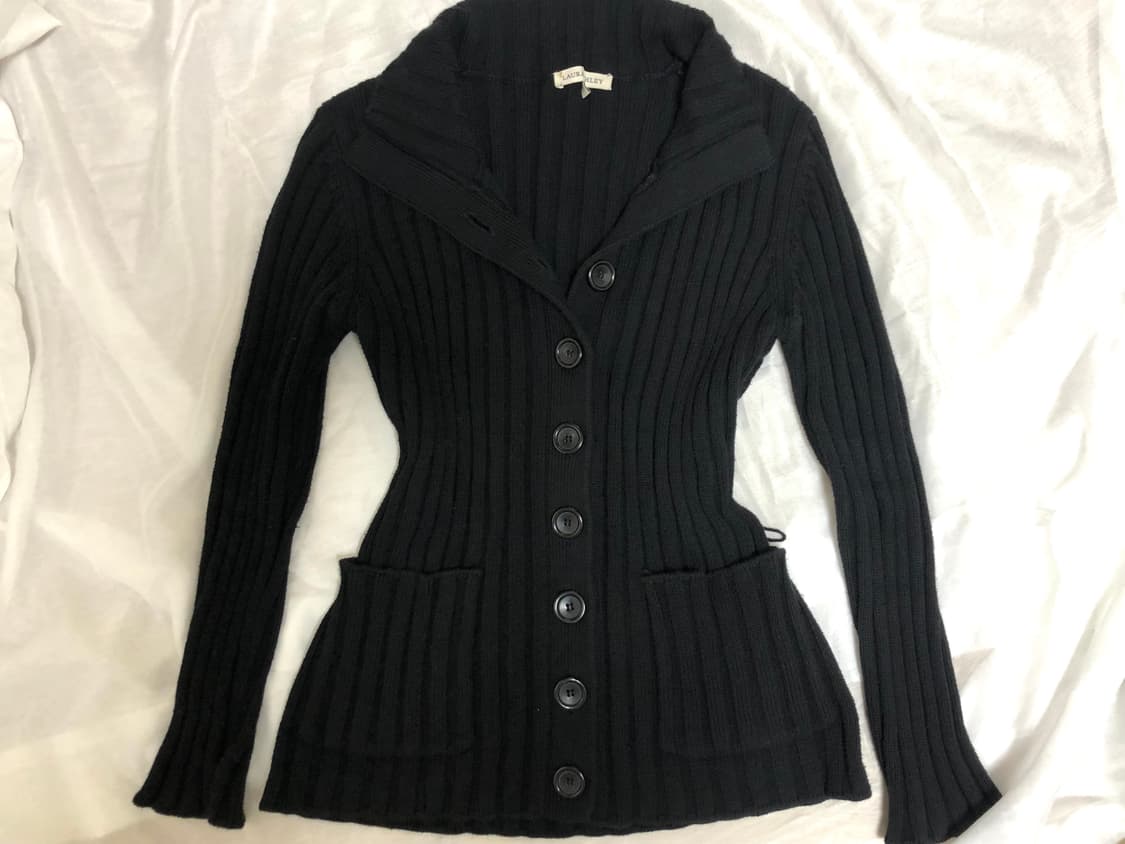 빈티지 블랙 단추 가디건 상품이미지1