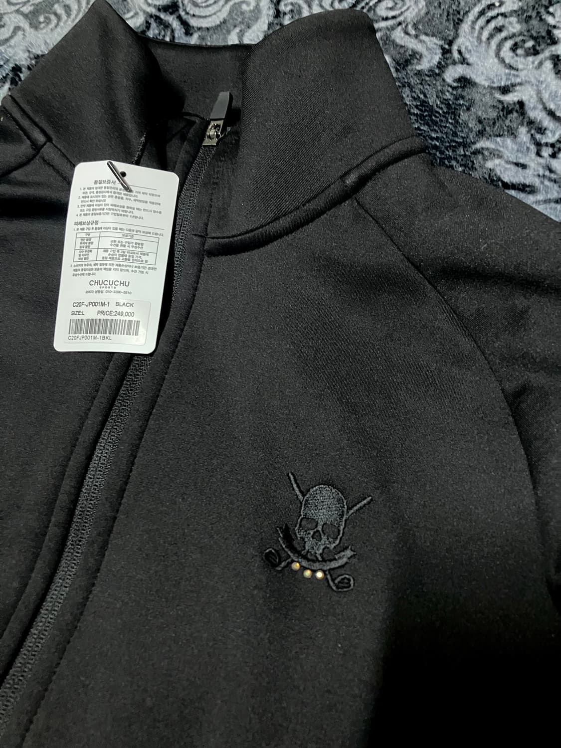 (새상품)스컬십자가큐빅디테일져지 상품이미지6