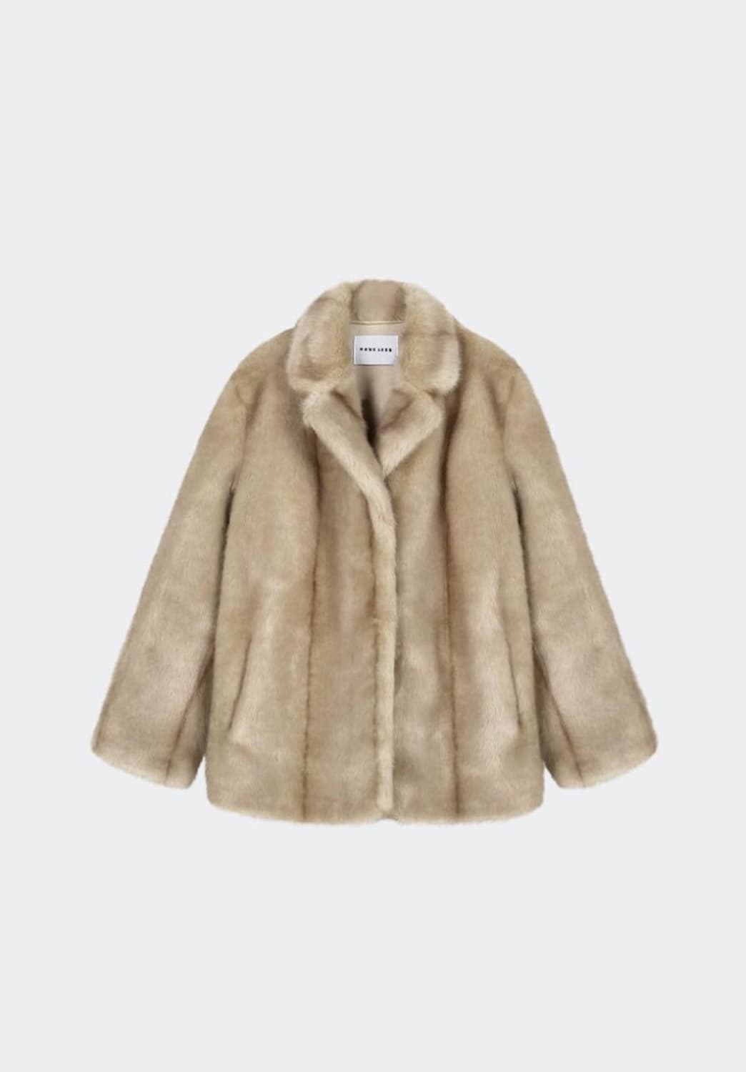 해브레스 페이크퍼자켓 베이지 상품이미지1