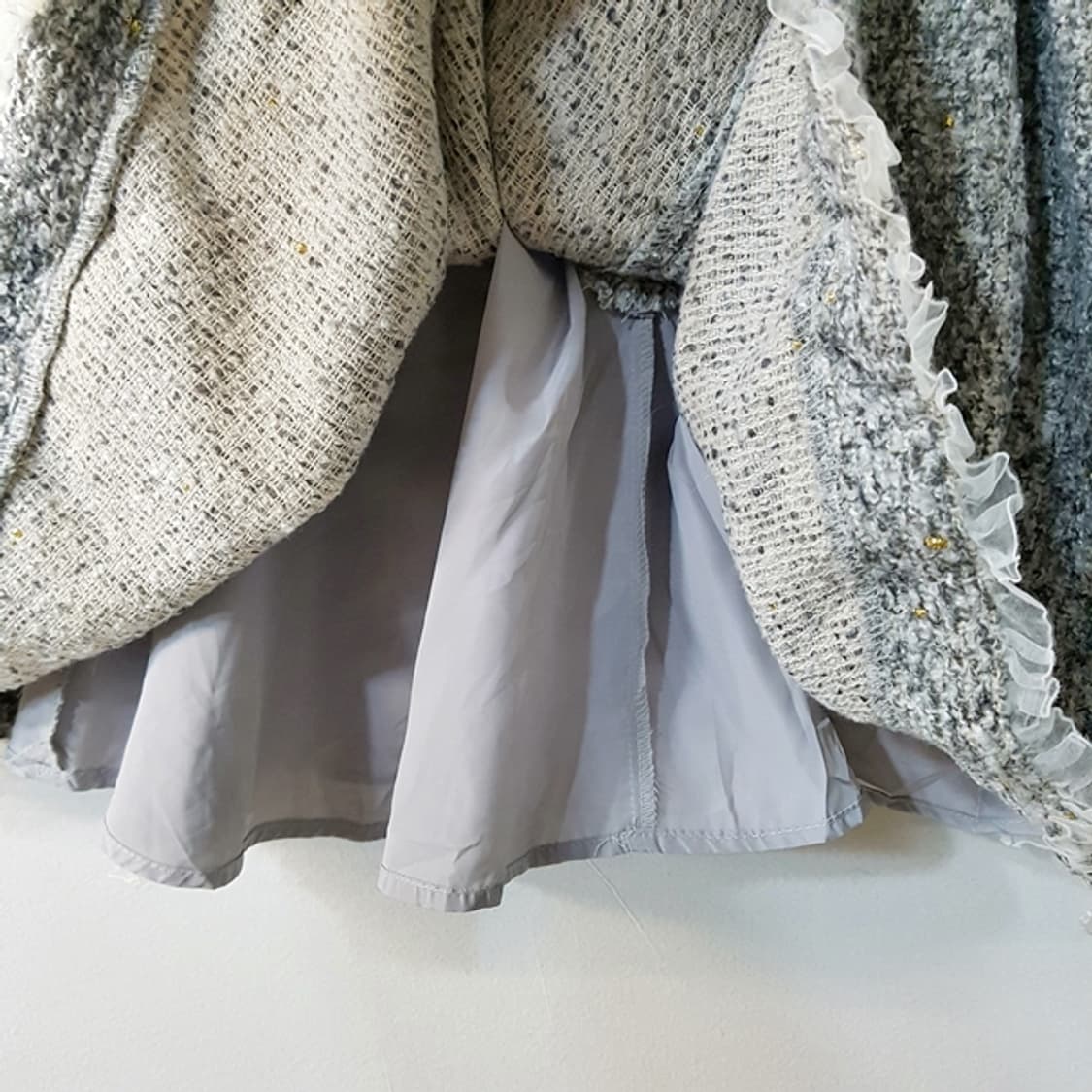 LIZ LISA 울 믹스 밴딩 스커트 그레이 상품이미지4