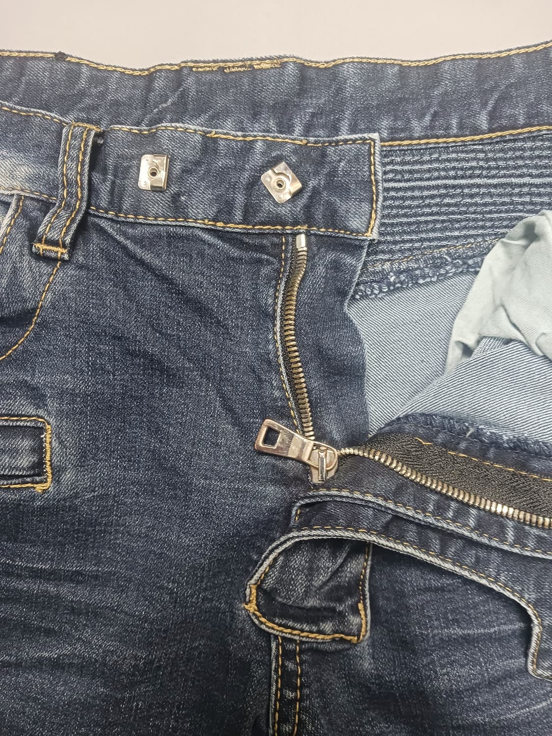 [30] 발망 디스 래더패치 바이커진 청바지 상품이미지6