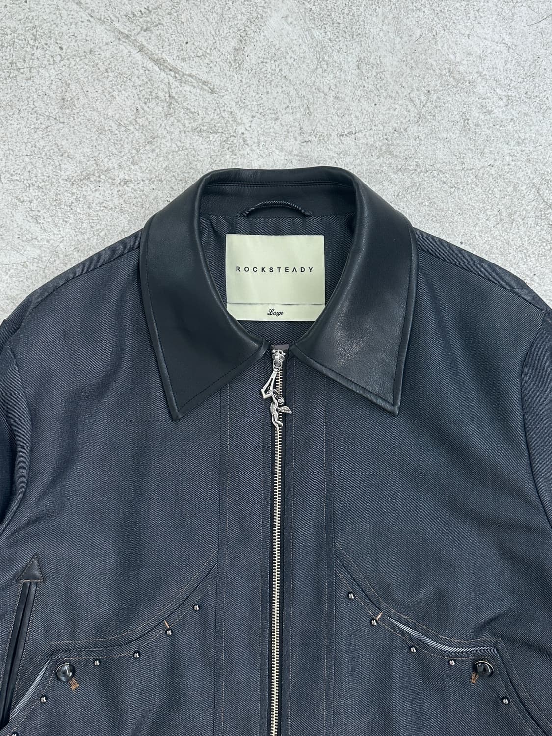 록 스테디 웨스턴 스터드 데님 자켓 상품이미지3