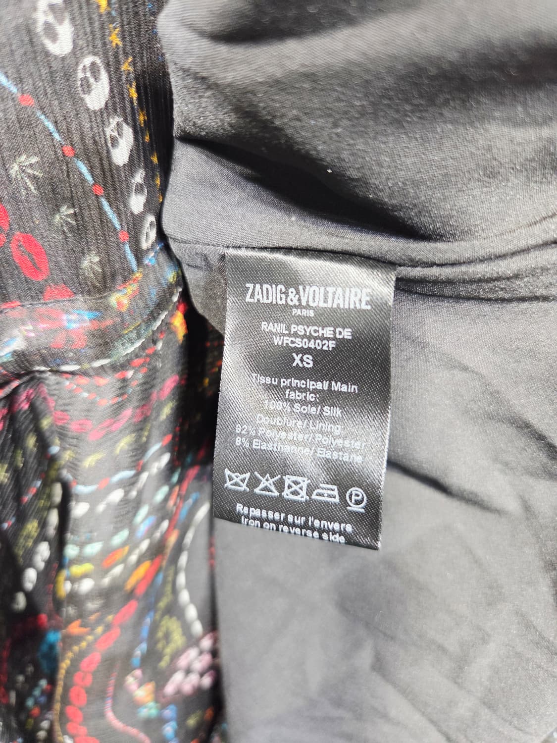 Zadig & Voltaire. 세미 시어 프린트 시폰 드레스_XS 상품이미지10