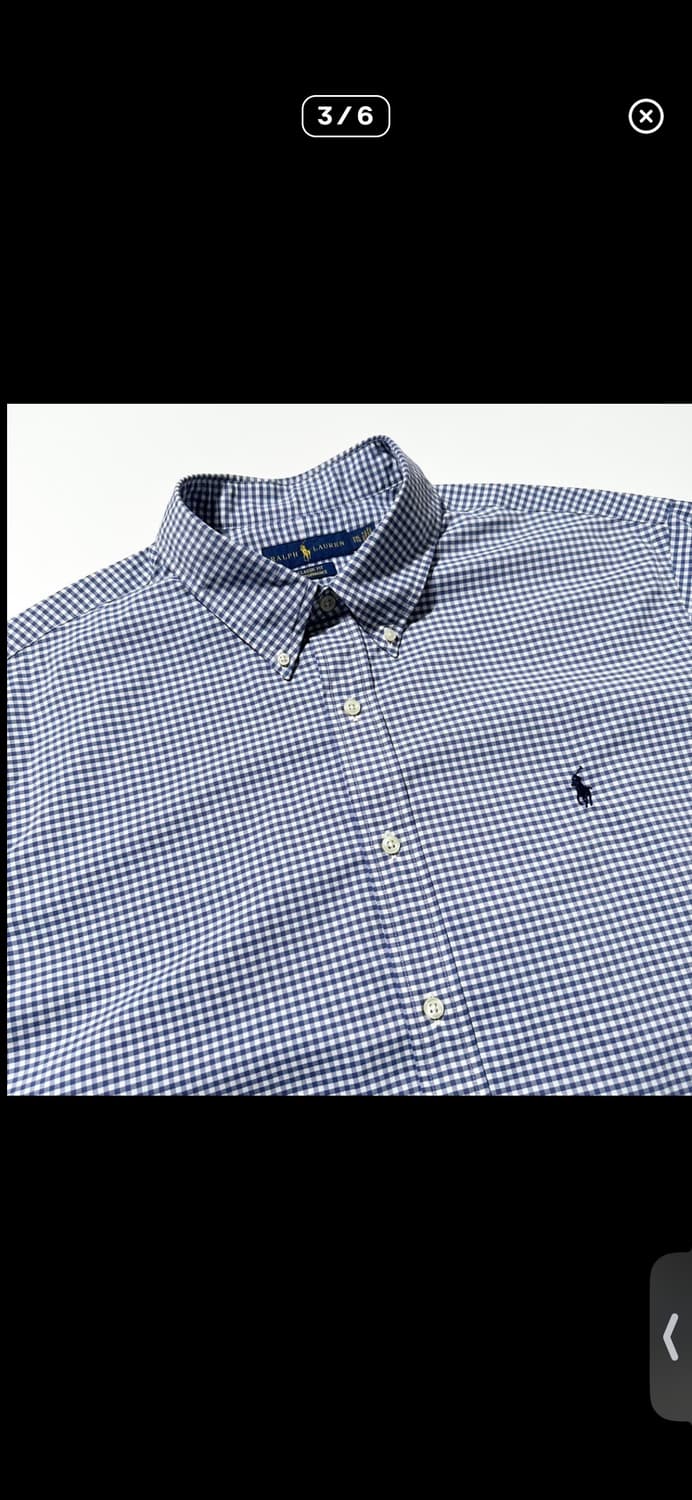 폴로 랄프로렌 클래식핏 깅엄 체크 반팔 셔츠 상품이미지3