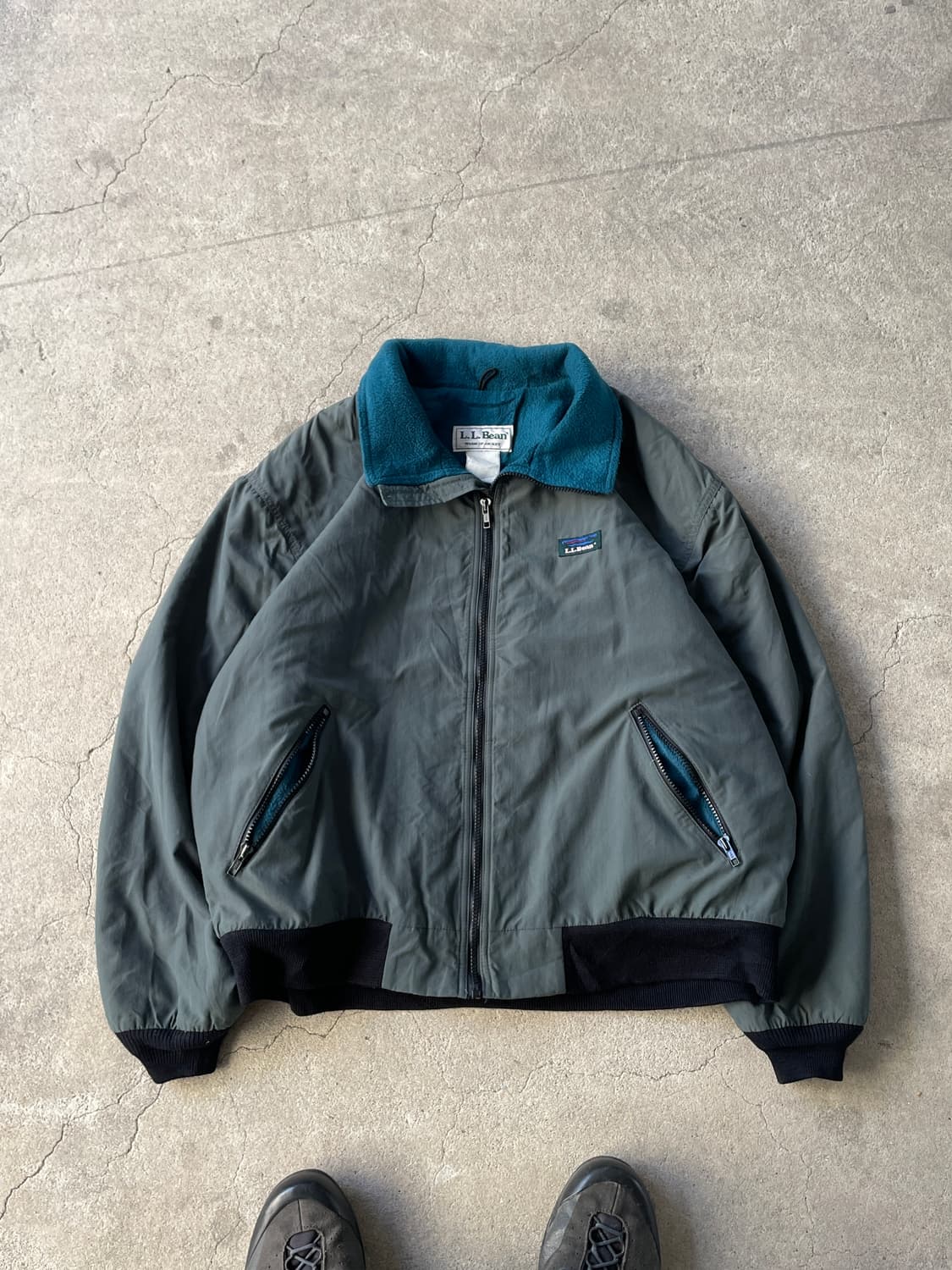 80-90s L.L. bean Warm-up Jacket charcoal 상품이미지2