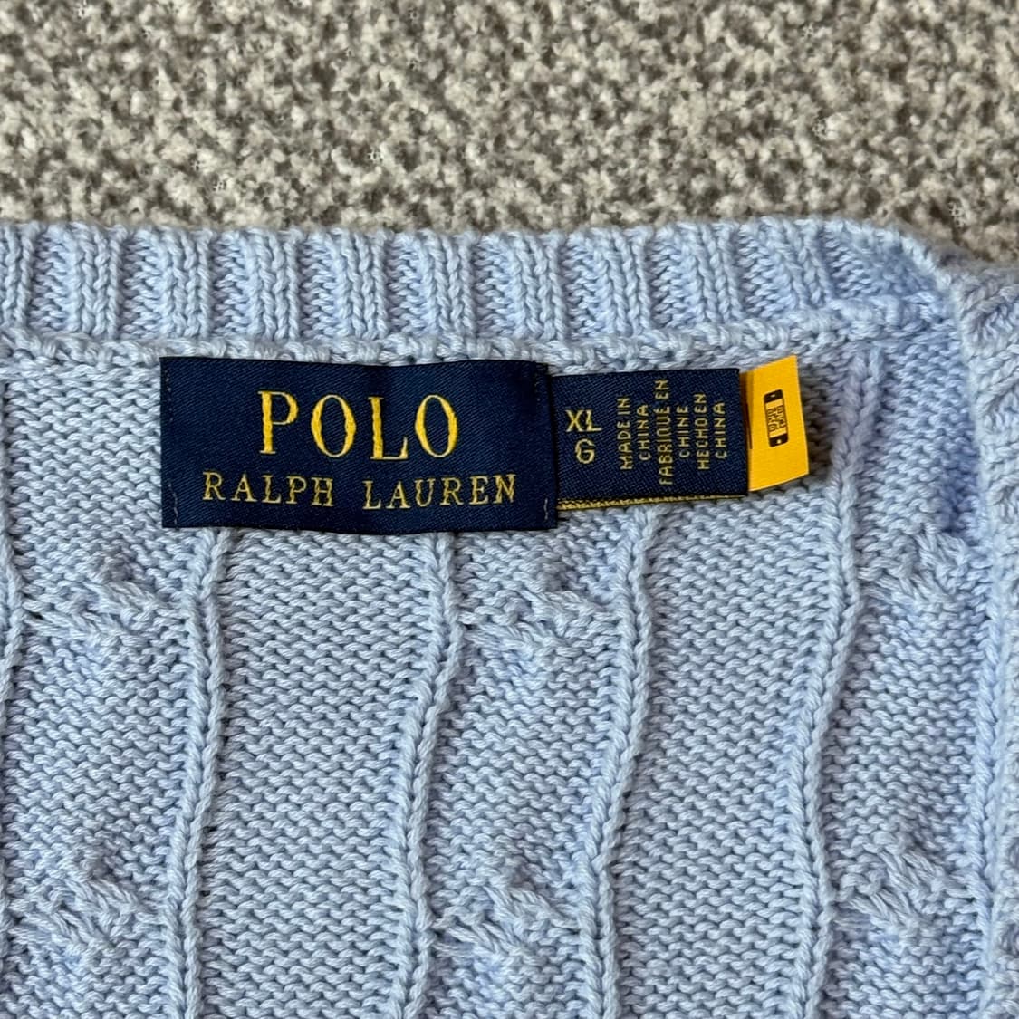폴로 랄프로렌 꽈배기 니트 조끼 XL 상품이미지3