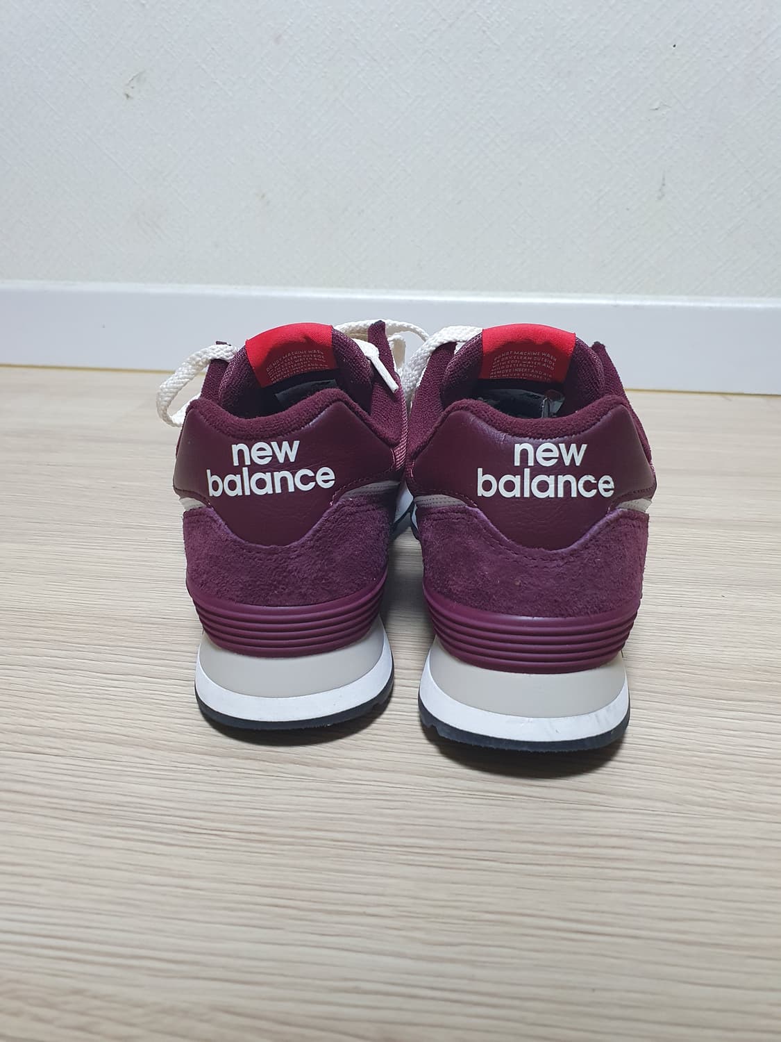 뉴발란스 574 버건디 스웨이드 운동화 270 상품이미지5